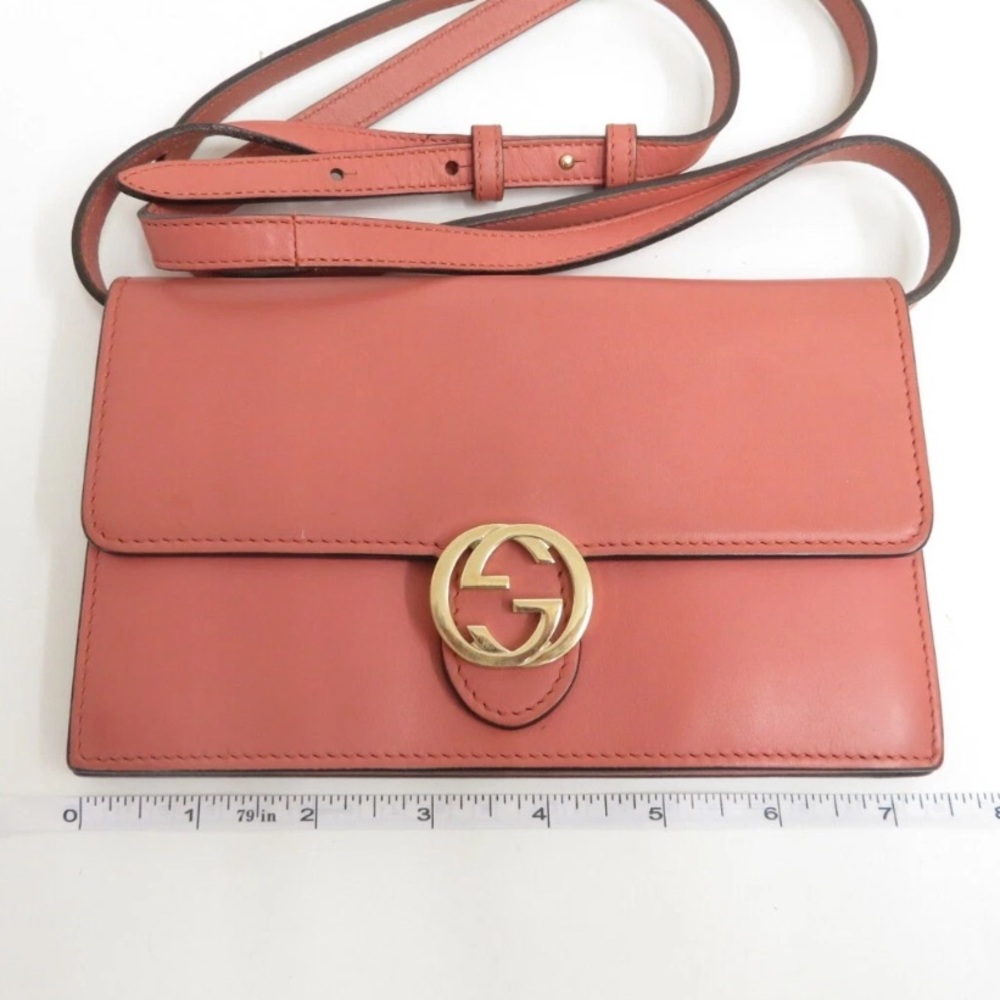 ❌SOLD❌GUCCI LOGO LEATHER WOC CROSSBODY BAG - Picture 5 of 13